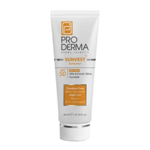 کرم ضد آفتاب بی رنگ پوست چرب SPF50 پرودرما