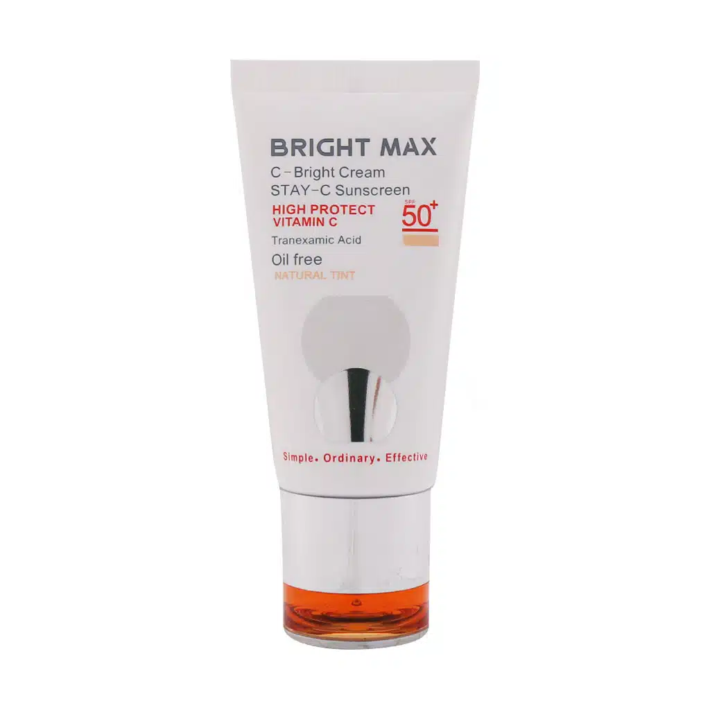 کرم ضد آفتاب SPF50 رنگی سی-برایت بژ طبیعی برایت مکس