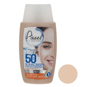 کرم ضد آفتاب SPF50 بژ روشن پوست خشک پیکسل