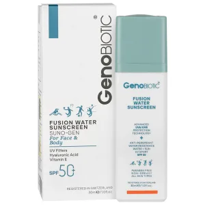 کرم ضد آفتاب SPF50 فیوژن واتر انواع پوست ژنوبایوتیک