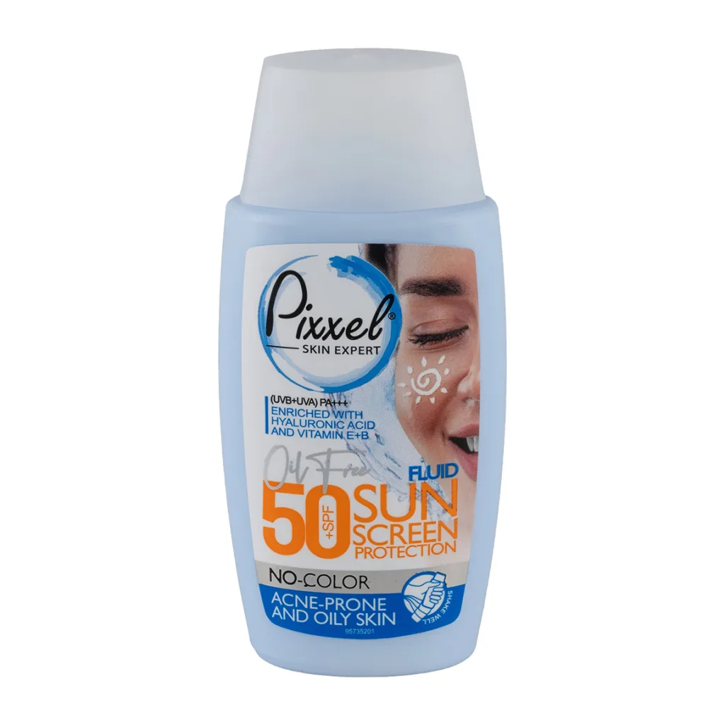 کرم ضد آفتاب SPF50 بدون رنگ پوست چرب پیکسل