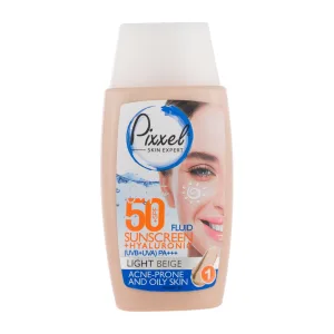 کرم ضد آفتاب SPF50 بژ روشن پوست چرب پیکسل
