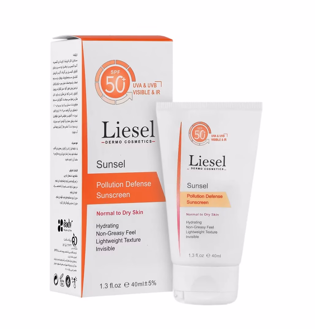 کرم ضد آفتاب بی رنگ پوست خشک SPF50 لایسل