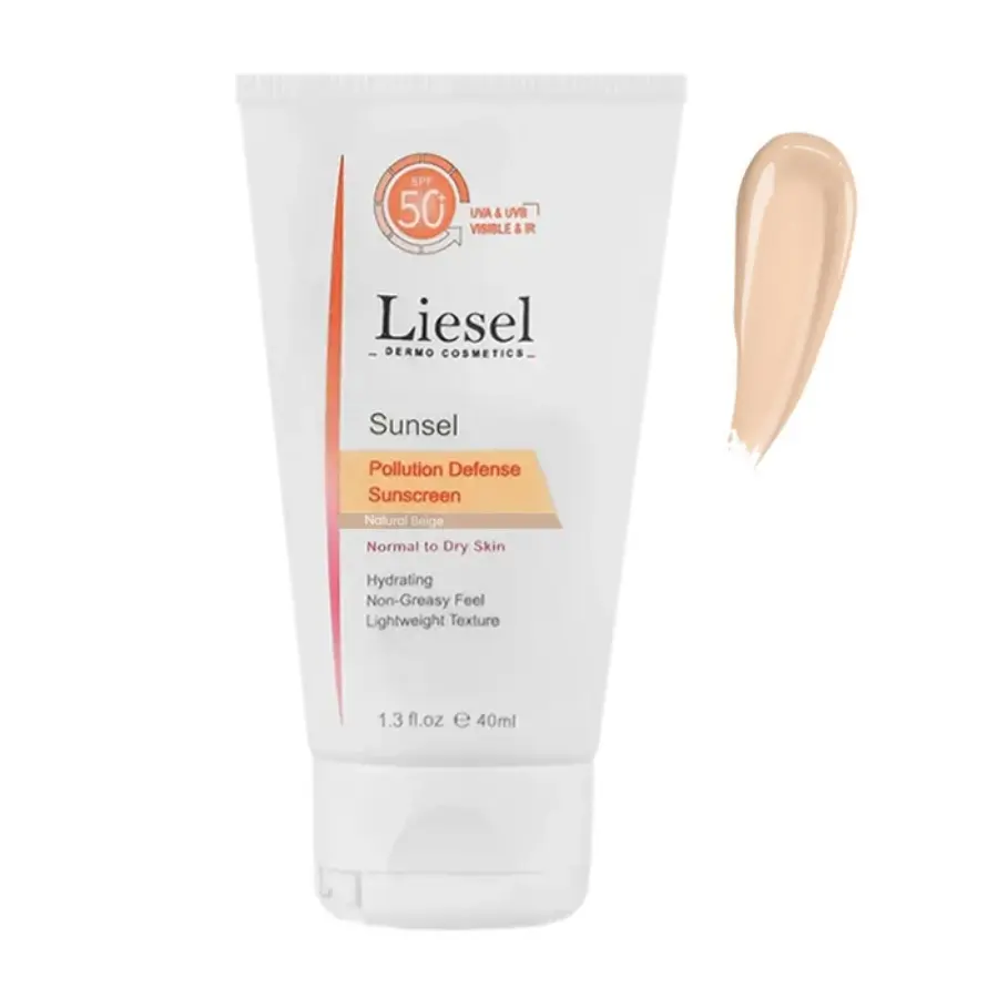 کرم ضد آفتاب رنگی (بژ طبیعی) پوست های خشک و نرمال SPF50 لایسل 40 میلی لیتر