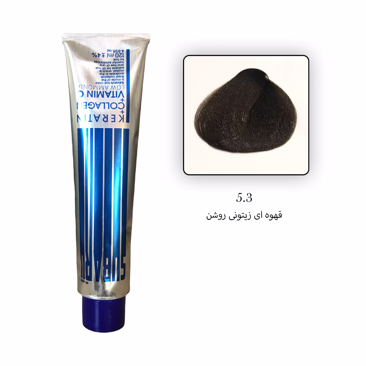 رنگ مو بدون آمونیاک سوبارو 5.3 - قهوه ای زیتونی روشن