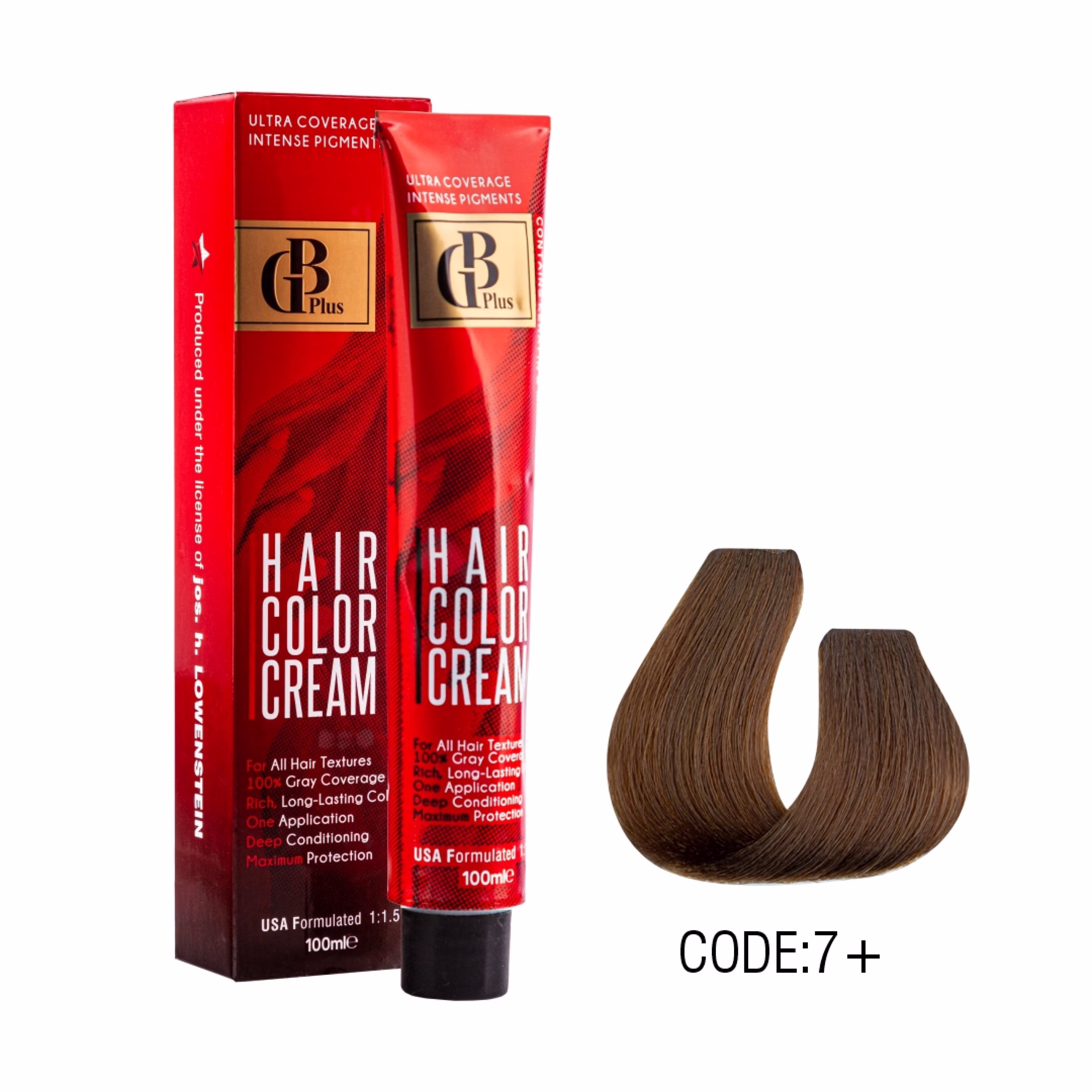 رنگ مو جی بی پلاس شماره 7+ - بلوند متوسط قوی