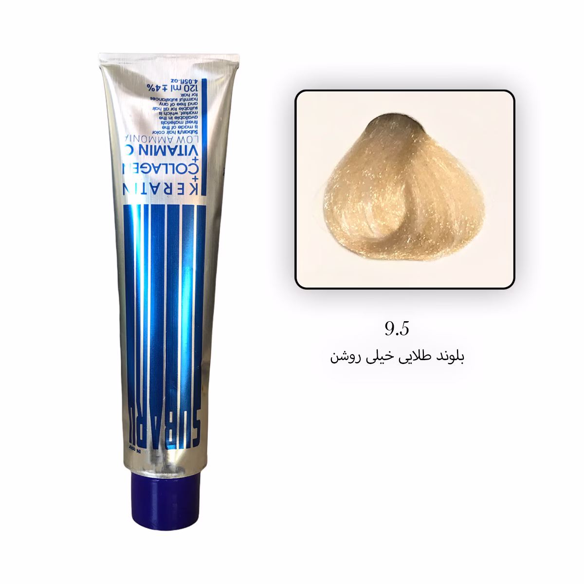 رنگ مو بدون آمونیاک سوبارو 9.5 - بلوند طلایی خیلی روشن