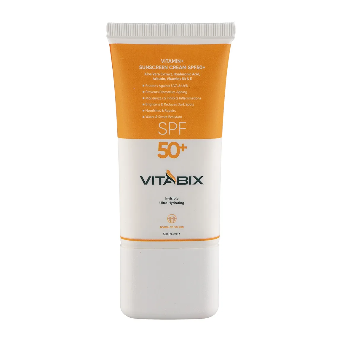 کرم ضد آفتاب SPF50 بی رنگ پوست خشک ویتابیکس