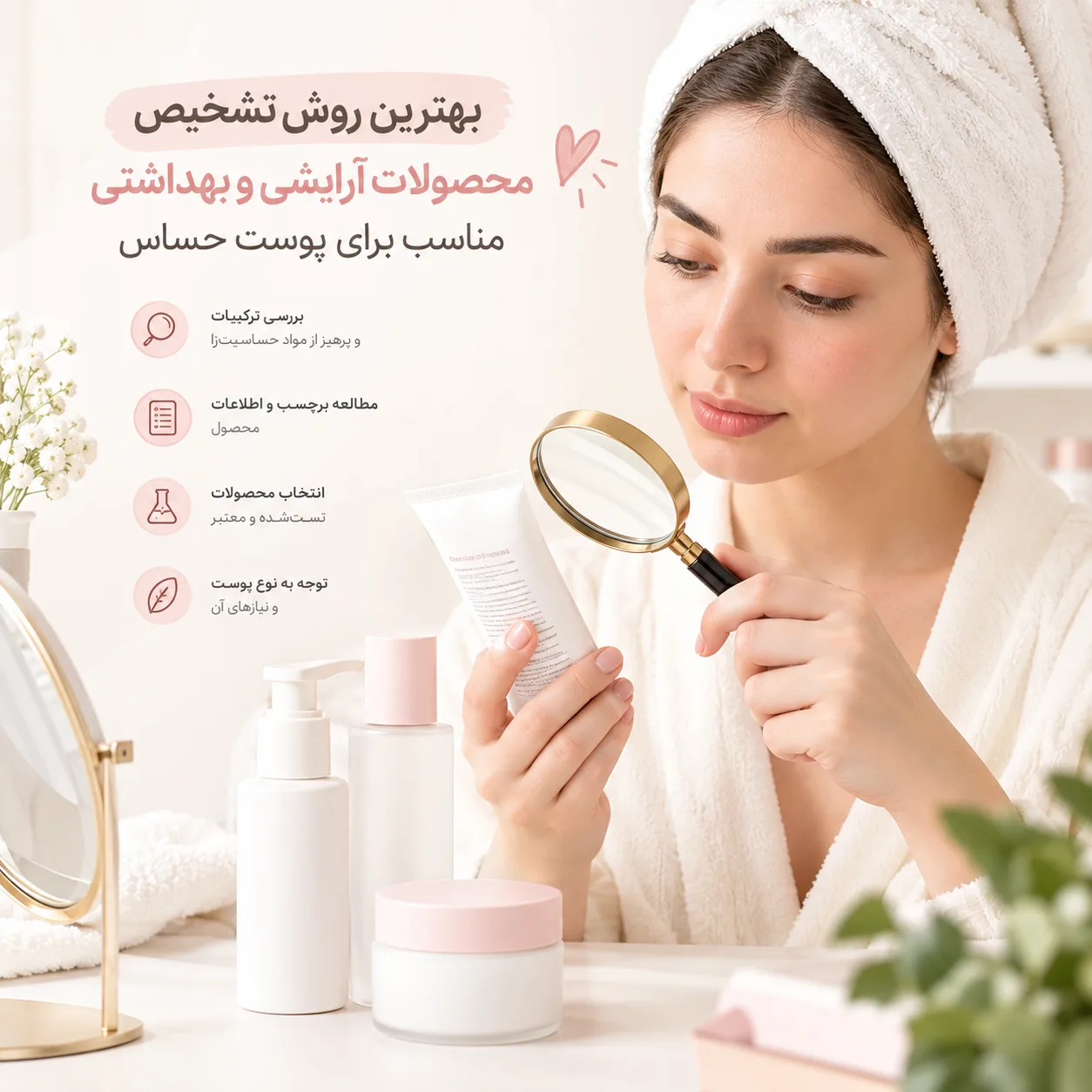 محصولات آرایشی و بهداشتی مناسب برای پوست حساس
