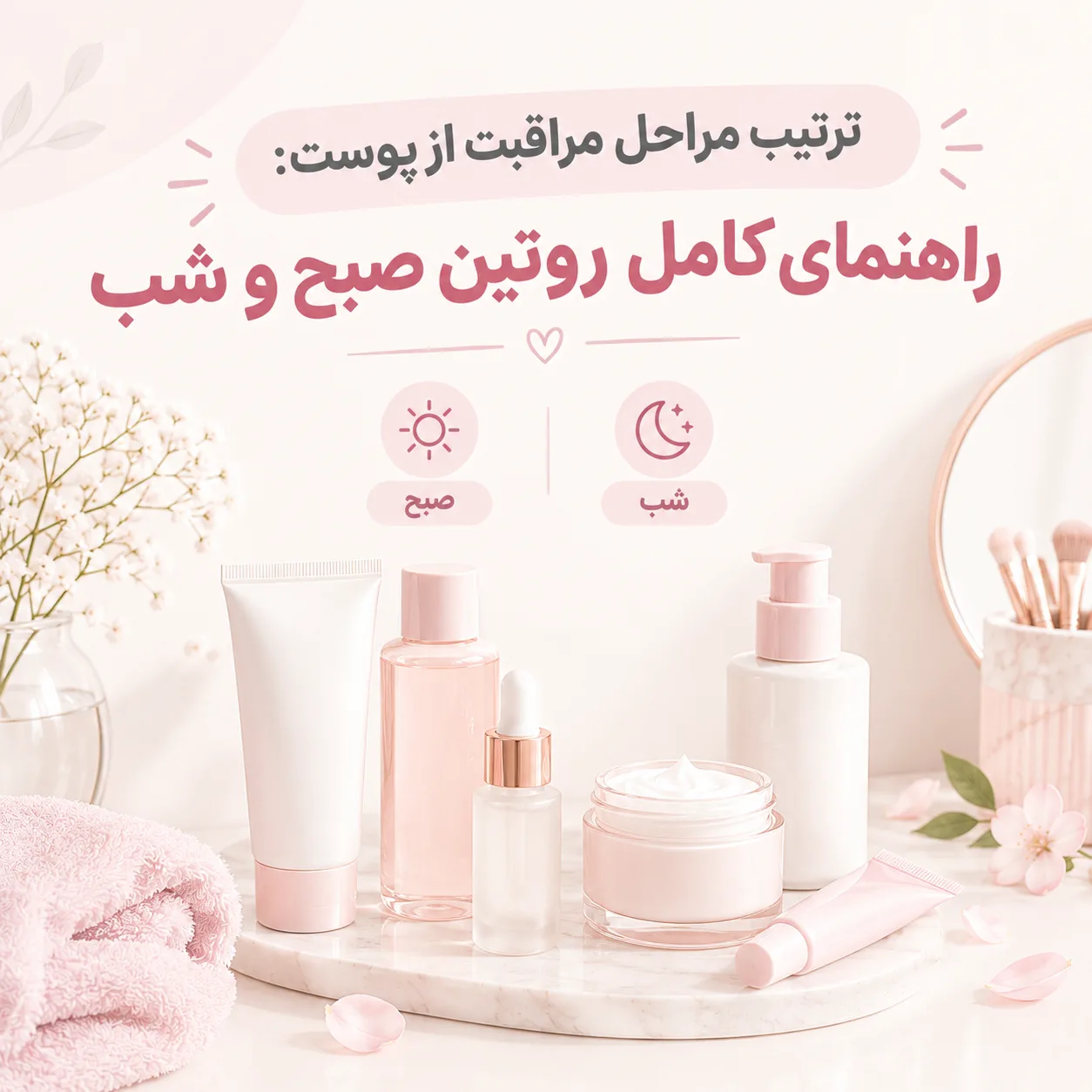 ترتیب مراحل مراقبت از پوست