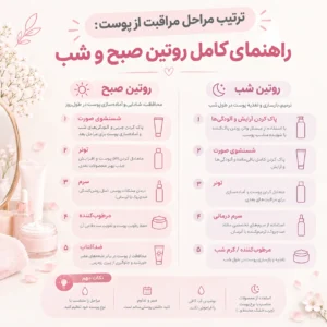 ترتیب مراحل مراقبت از پوست